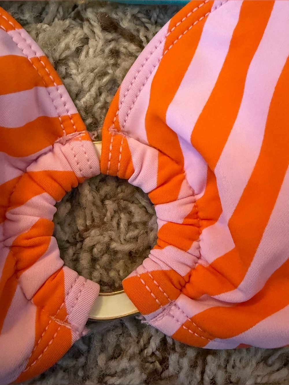 Modern Amusement Pink and Orange Bikini Top Small - Picture 4 of 5